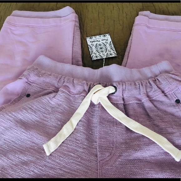 NWT*FREE PEOPLE JOGGER SWEATPANTS*"HEARTBEAT PANT “PARCHMENT PINK” XS*MSRP$219 - Picture 10 of 16